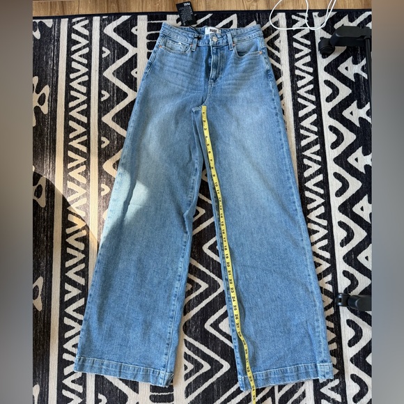 NWT -  PAIGE Harper Light Blue High-Rise Wide Leg Jeans - Picture 14 of 14